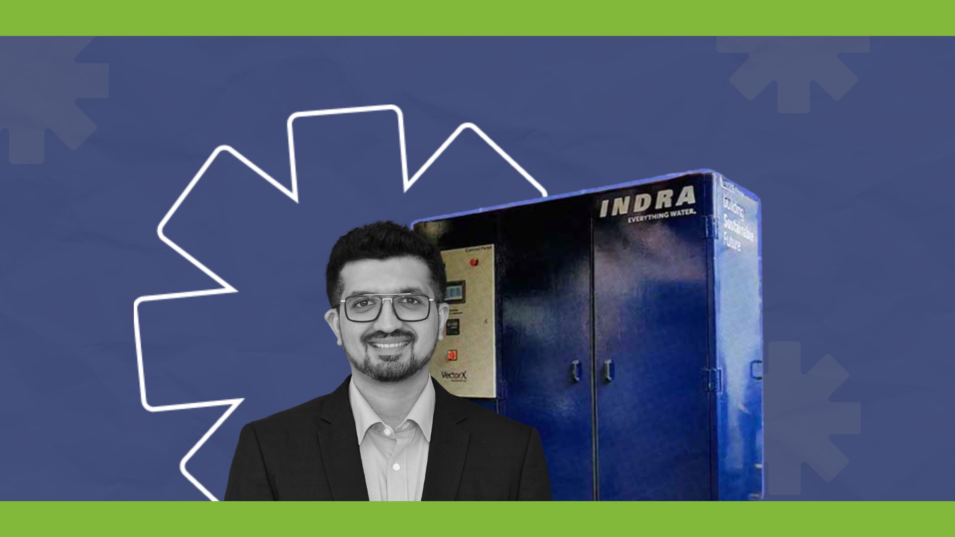 Photo of Krunal Patel, Co-Founder and COO of Indra Water, who are leading innovation in smart wastewater recycling, as part of Scale-Up startup portfolio company at MIF.