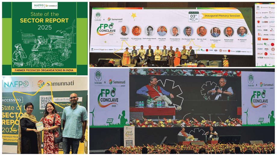 Collage of event highlights of the Samunnati Conclave 2025, attended by Vartika from MIF.