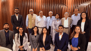 A larger group photo featuring the Marico Innovation Foundation Governing Council members alongside the extended team.